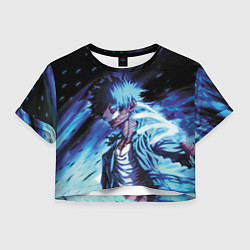 Футболка 3D укороченная женская Всемогущий, цвет: 3D-принт