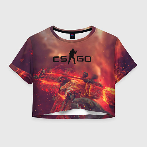 Женский топ CS GO logo abstract style / 3D-принт – фото 1