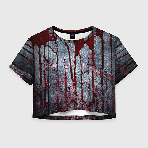 Женский топ Кровь на металле текстура / 3D-принт – фото 1