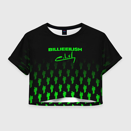 Женский топ Billie Eilish: Green & Black Autograph / 3D-принт – фото 1