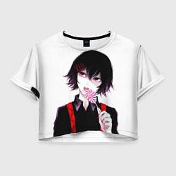 Футболка 3D укороченная женская Сузуя Джузо, цвет: 3D-принт