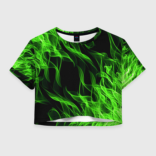 Женский топ TOXIC FLAME / 3D-принт – фото 1