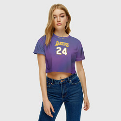 Футболка 3D укороченная женская Los Angeles Lakers Kobe Brya, цвет: 3D-принт — фото 2