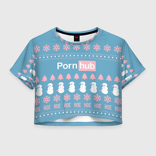 Женский топ Pornhub - christmas sweater / 3D-принт – фото 1