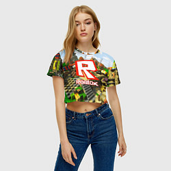 Футболка 3D укороченная женская ROBLOX, цвет: 3D-принт — фото 2