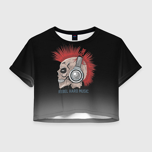 Женский топ Rebel hard music / 3D-принт – фото 1