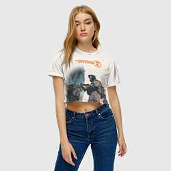 Футболка 3D укороченная женская The Division 2 Military, цвет: 3D-принт — фото 2