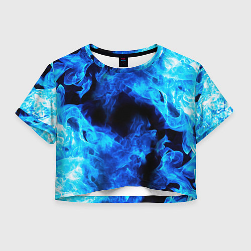 Женский топ СИНИЙ ОГОНЬ / 3D-принт – фото 1