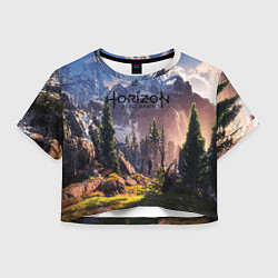 Футболка 3D укороченная женская Horizon Zero Dawn, цвет: 3D-принт
