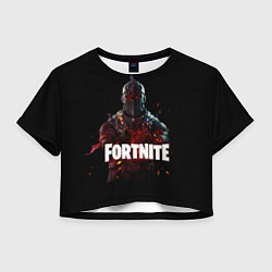 Футболка 3D укороченная женская Fortnite Black Knight, цвет: 3D-принт