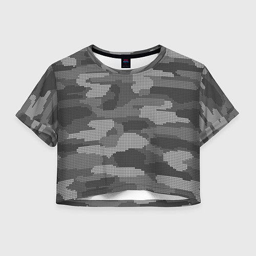 Женский топ ВЯЗАНЫЙ КАМУФЛЯЖ / 3D-принт – фото 1