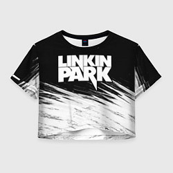 Футболка 3D укороченная женская LINKIN PARK 9, цвет: 3D-принт
