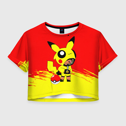 Женский топ Brawl starsLeon pikachu / 3D-принт – фото 1