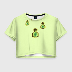 Футболка 3D укороченная женская Пузырьки опыта, цвет: 3D-принт