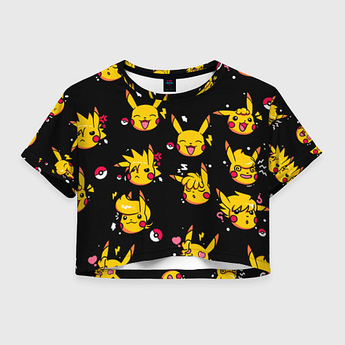 Женский топ Пикачу Эмоции / 3D-принт – фото 1