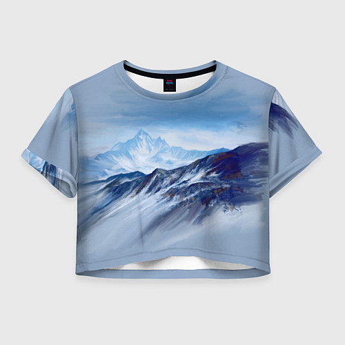 Женский топ Серо-голубые горы / 3D-принт – фото 1