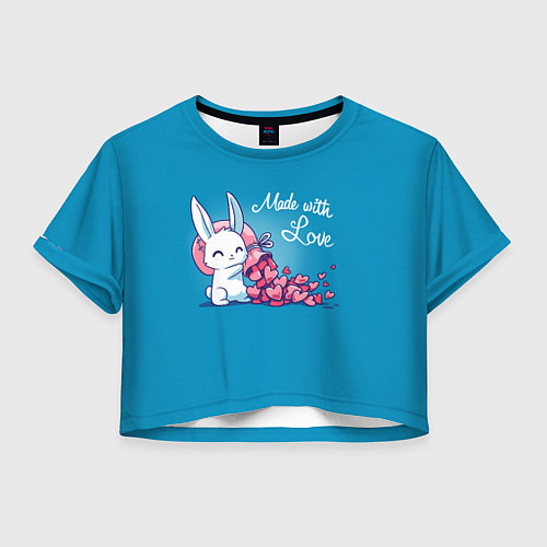Женский топ Заяц с мешком сердец / 3D-принт – фото 1