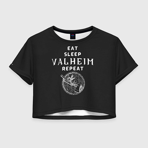 Женский топ Eat Sleep Valheim Repeat / 3D-принт – фото 1