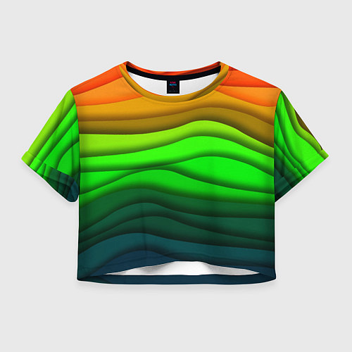 Женский топ Цветные волны / 3D-принт – фото 1