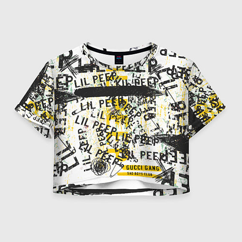 Женский топ LIL PEEP Vintage Graffiti Wall / 3D-принт – фото 1