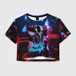 Женский топ Daft punk neon rock