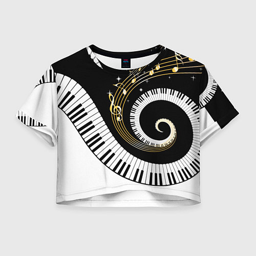 Женский топ МУЗЫКАЛЬНЫЙ УЗОР / 3D-принт – фото 1