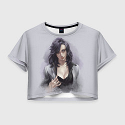 Футболка 3D укороченная женская Рэйко, цвет: 3D-принт