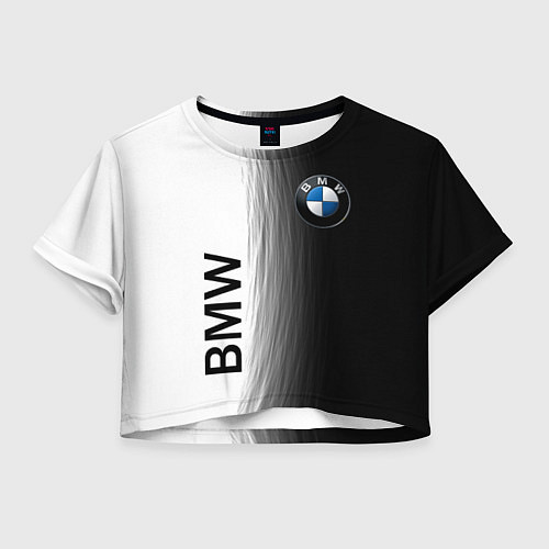 Женский топ Black and White BMW / 3D-принт – фото 1