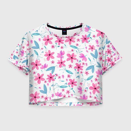 Женский топ Цветочный узор / 3D-принт – фото 1