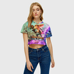 Футболка 3D укороченная женская Ratchet & Clank: Rift Apart, цвет: 3D-принт — фото 2
