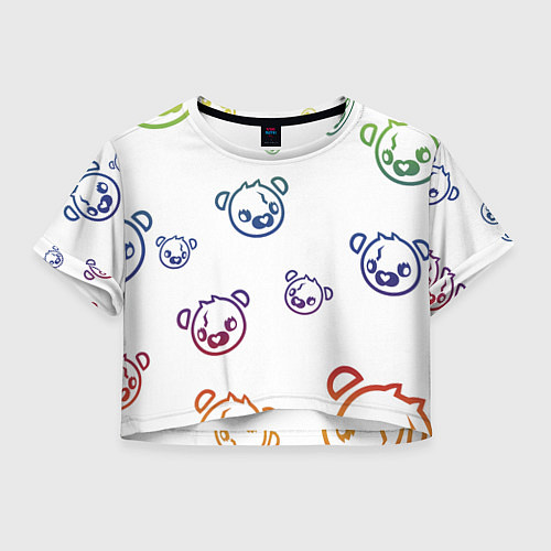 Женский топ White Colorful Bear / 3D-принт – фото 1