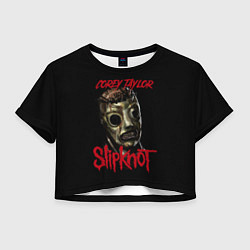 Футболка 3D укороченная женская COREY TAYLOR SLIPKNOT СЛИПКНОТ Z, цвет: 3D-принт