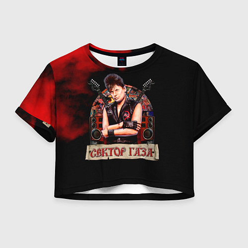 Женский топ Юрка ХОЙ - Сектор Газа / 3D-принт – фото 1