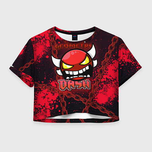Женский топ Geometry Dash: Red Evil / 3D-принт – фото 1