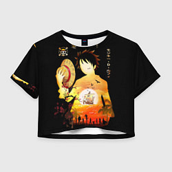 Женский топ Силуэт Луффи One piece
