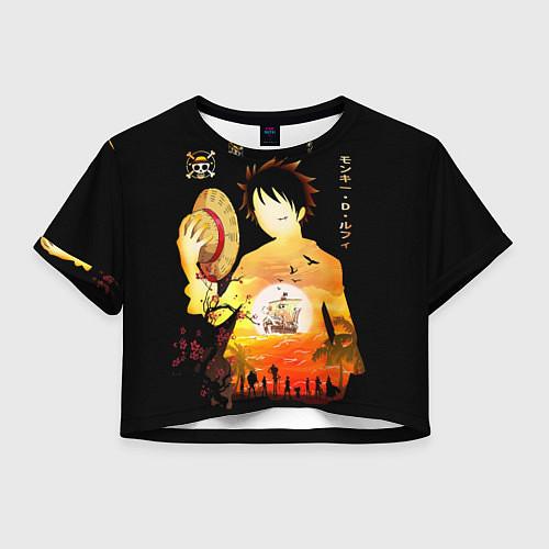 Женский топ Силуэт Луффи One piece / 3D-принт – фото 1