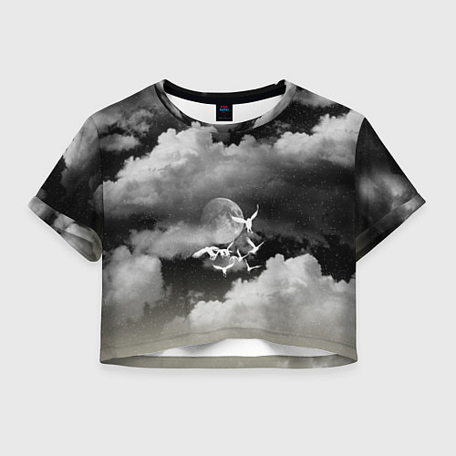 Женский топ Cloudy Night / 3D-принт – фото 1