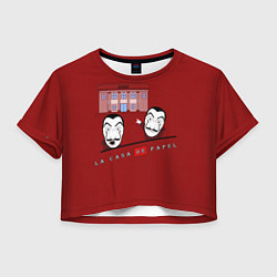 Футболка 3D укороченная женская СМОТРИ БАНК Soyjak, цвет: 3D-принт