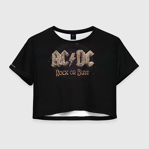 Женский топ ACDC Rock or Bust / 3D-принт – фото 1