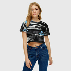 Футболка 3D укороченная женская CS VULCAN STEEL ВУЛКАН, цвет: 3D-принт — фото 2