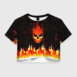 Женский топ Пылающий череп
