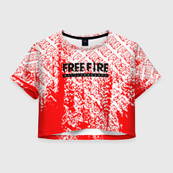 Футболка 3D укороченная женская День Booyah Garena Free Fire, цвет: 3D-принт