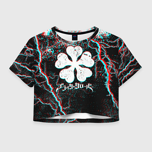 Женский топ BLACK CLOVER GLITCHF FLASHES / 3D-принт – фото 1