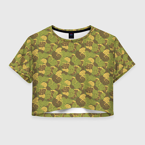 Женский топ Мозги камуфляж / 3D-принт – фото 1