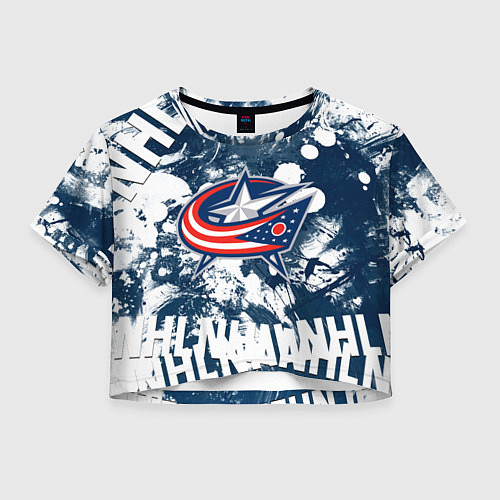 Женский топ Коламбус Блю Джекетс, Columbus Blue Jackets / 3D-принт – фото 1