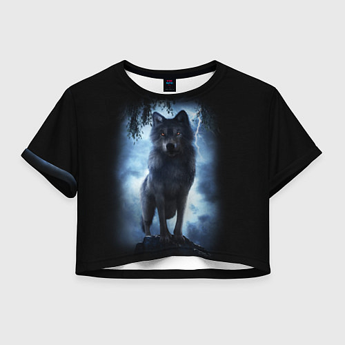 Женский топ ВОЛК БРОДЯГА / 3D-принт – фото 1