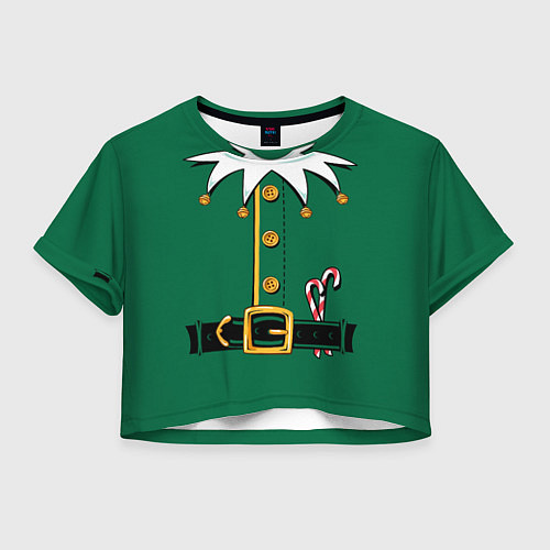 Женский топ Christmas Elf Outfit / 3D-принт – фото 1