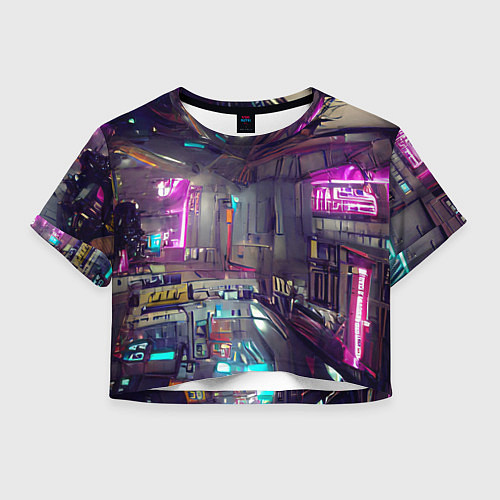 Женский топ Городской киберпанк / 3D-принт – фото 1