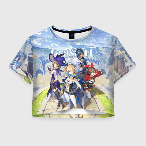 Женский топ МИР ТЕВАЙТ ГЕРОИ ГЕНШИН ИМПАКТ / 3D-принт – фото 1