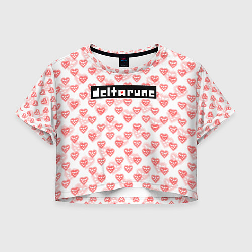 Женский топ DELTARUNE PATTERN LOGO / 3D-принт – фото 1